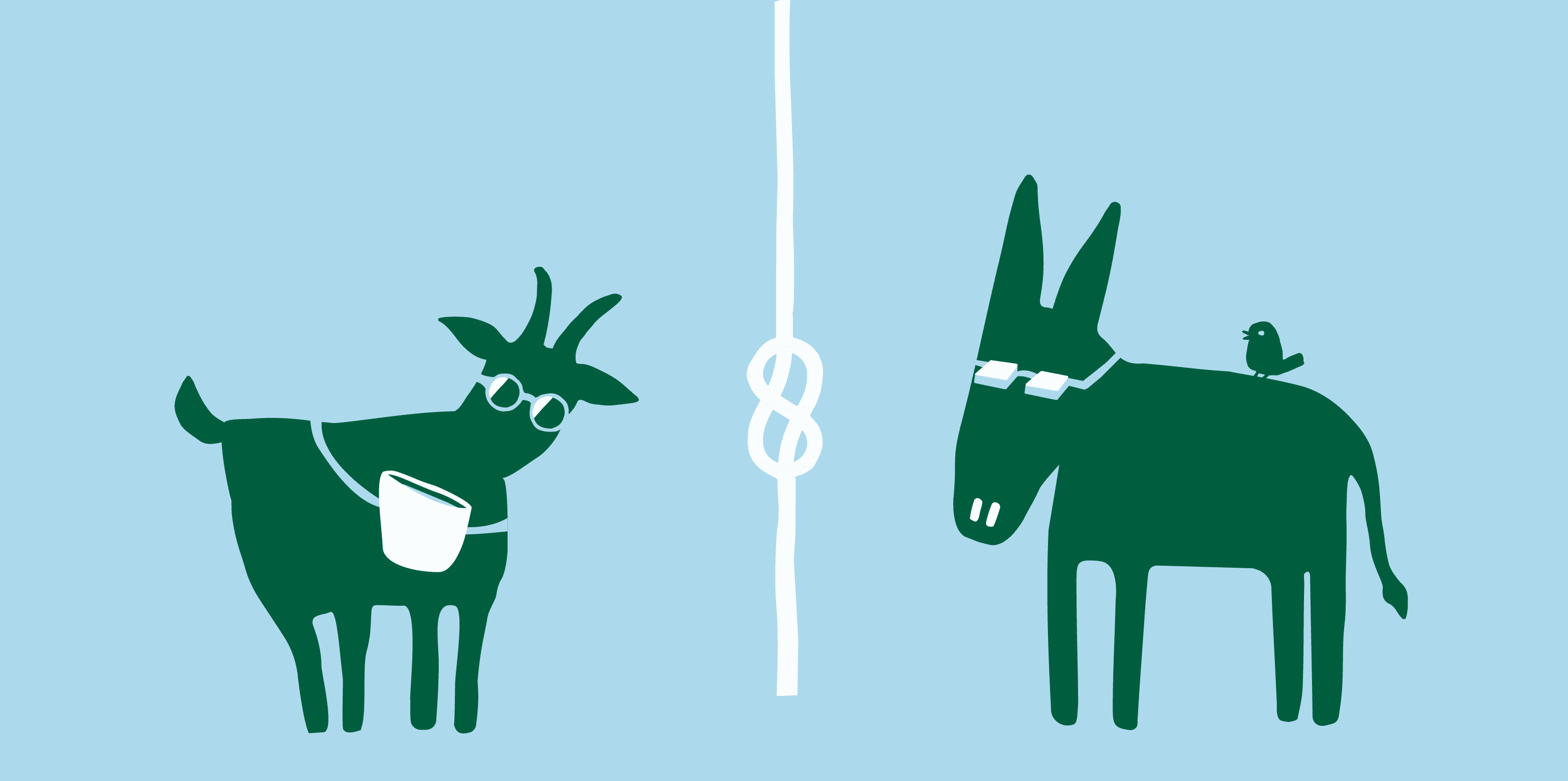 Lost In Kalymnos - Goat and Donkey mascots